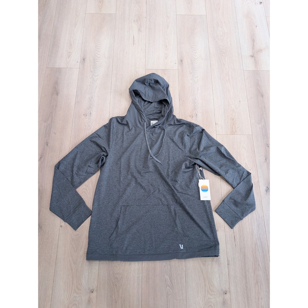 Vuori Sunday Element Pullover Hoodie Heather Gray Men's Size Large V264 NWT